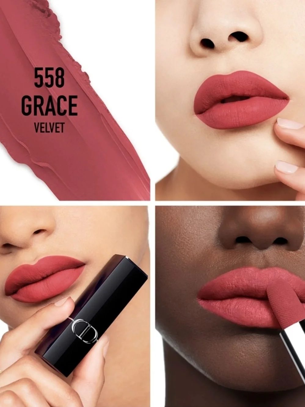 Dior Rouge Velvet Lipstick-Grace 558 NWB